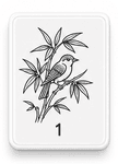 bamboo1 tile, white set